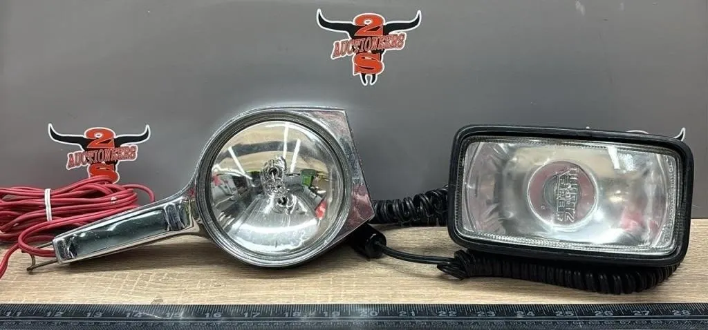 Vintage Handheld Automotive 12V Spot Lights.