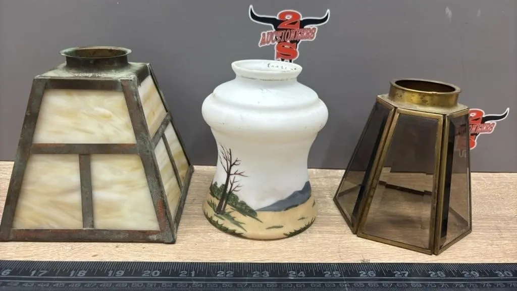3 Asst. Light Bulb Pendant Covers. *NO SHIPPING