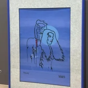 Canvas Eternity Painting Signed By Ron Ewenin