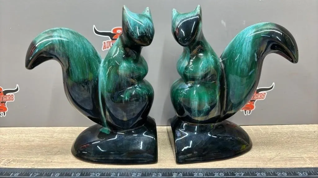 8” Pottery Squirrel Book Hands.