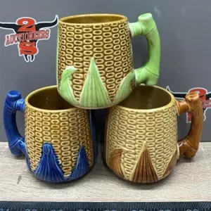 3 Corn Mugs Asst. Colours.