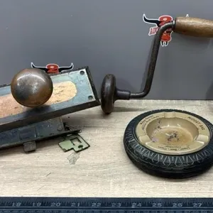 Vintage Door Knob Set, Tire Ashtray, Etc.