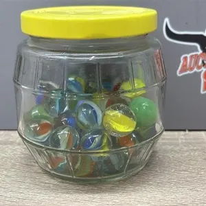 3.5” Relish Jar w/Marbles.
