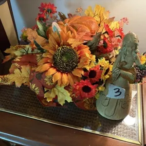 THANKS ANGEL & FLOWER ARRANGEMENT