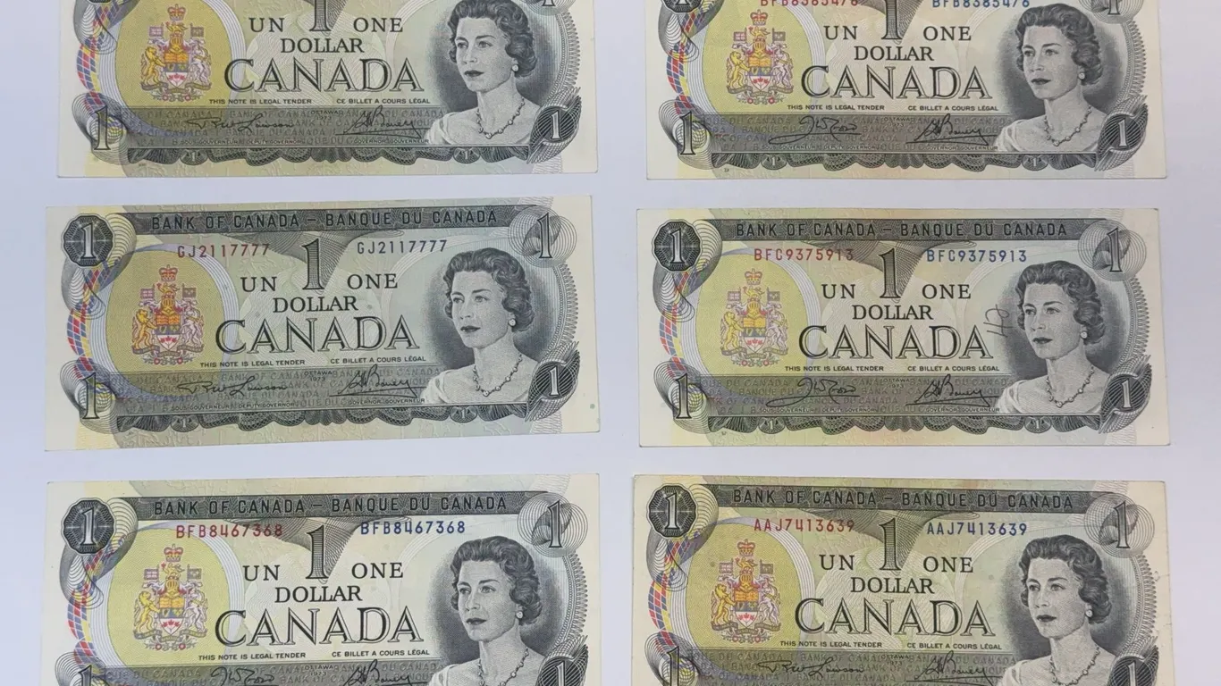 6- 1973 Canada $1 Notes