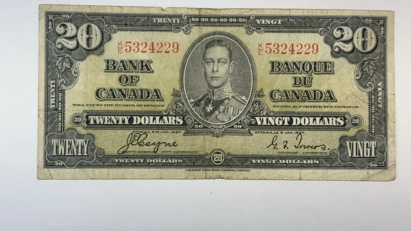 1937 Canada $20 Note