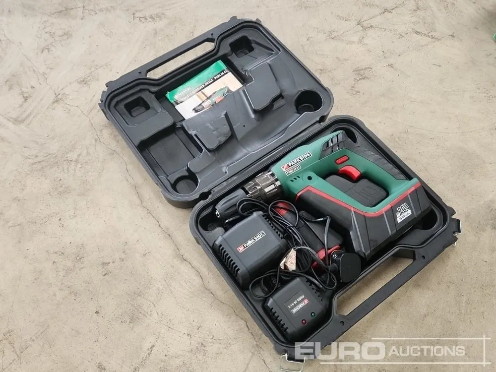 Unused Parkside 24V Cordless Hammer Drill c/w Battery & Charger