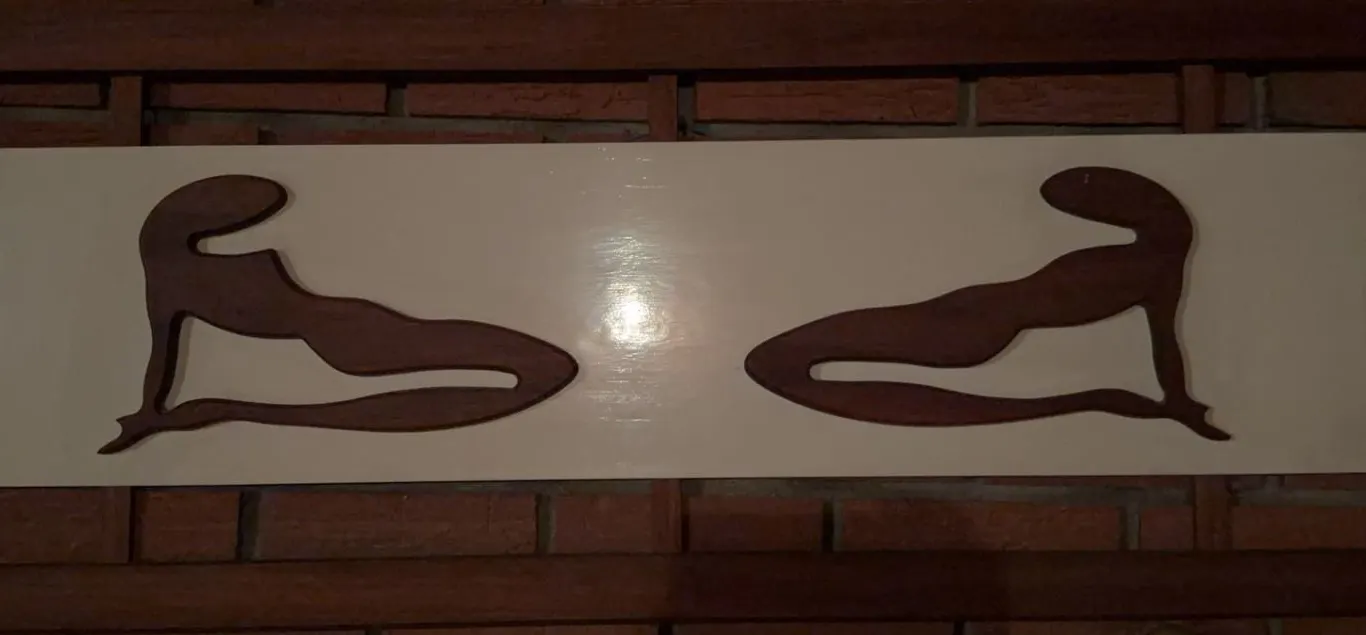 Framed Wooden Silhouette Wall Art