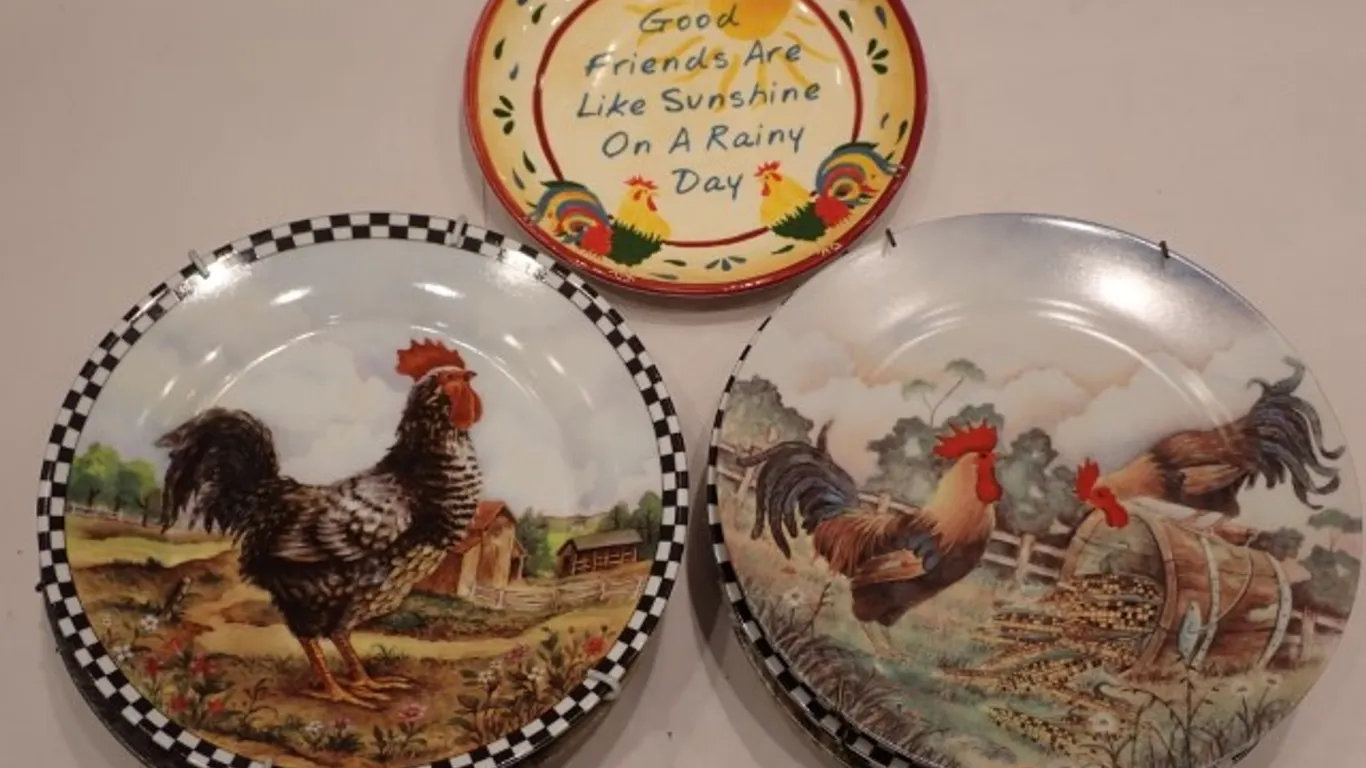 Chicken/Rooster Collector Plates