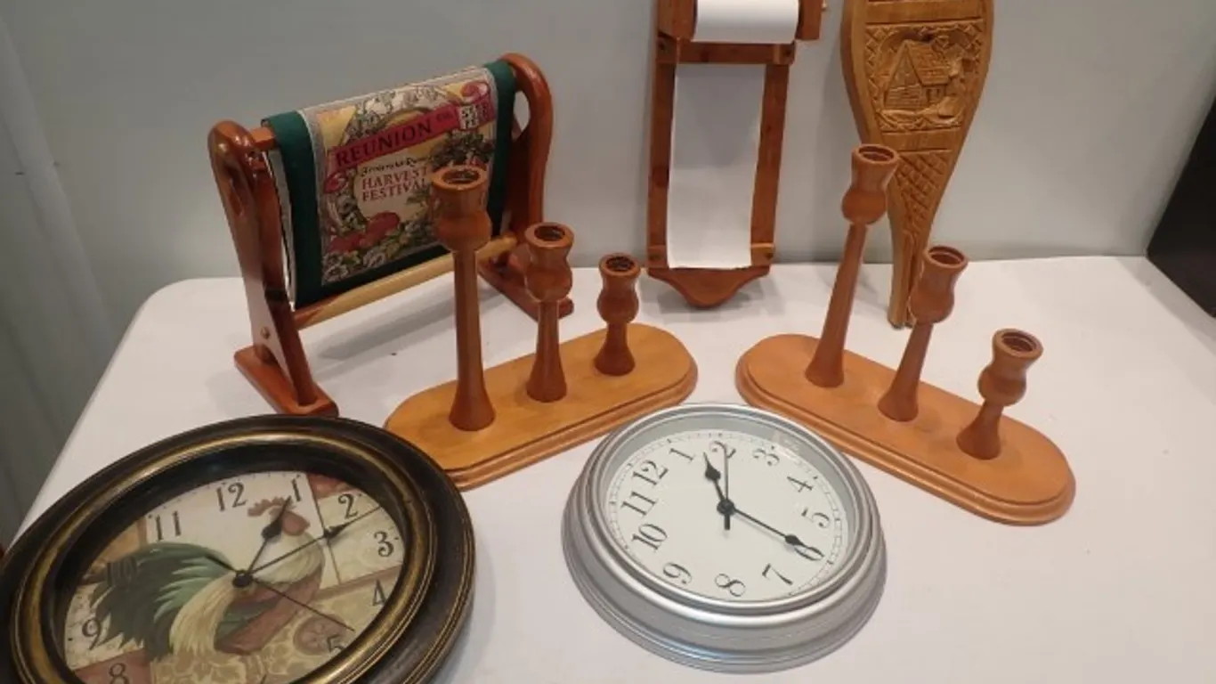 Wooden Decor and Clocks
