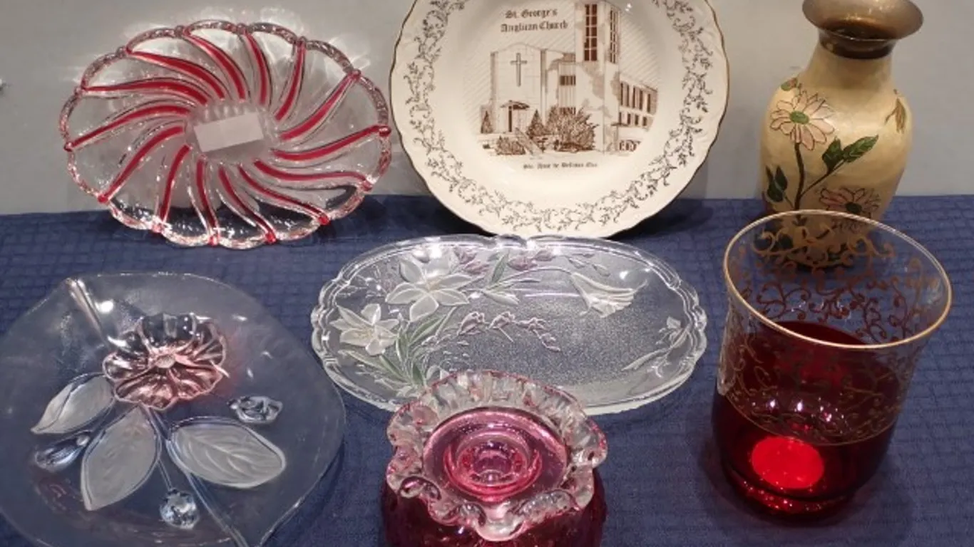 Decorative Serving Trays, Red Ruby Glass & More