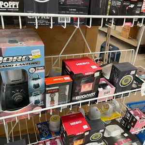 Shelf of Flashlights and Lights
