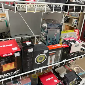 Shelf of Flashlights and Lights