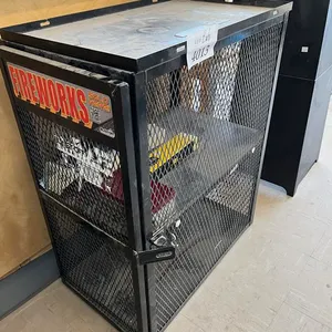 Lockable Metal Cabinet and Assorted Knives
