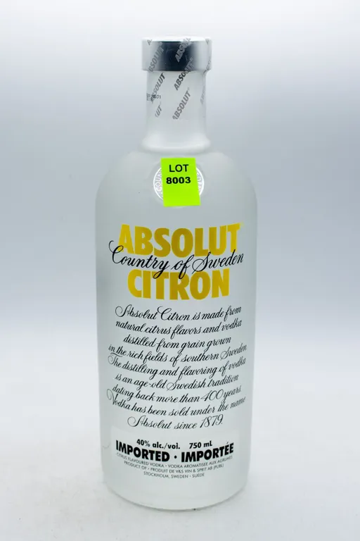ABSOLUT VODKA LEMON INFUSED 750ML 40%