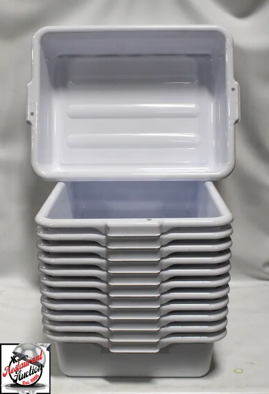 1 DOZEN NEW GLOBE WHITE BUS BINS - 5"