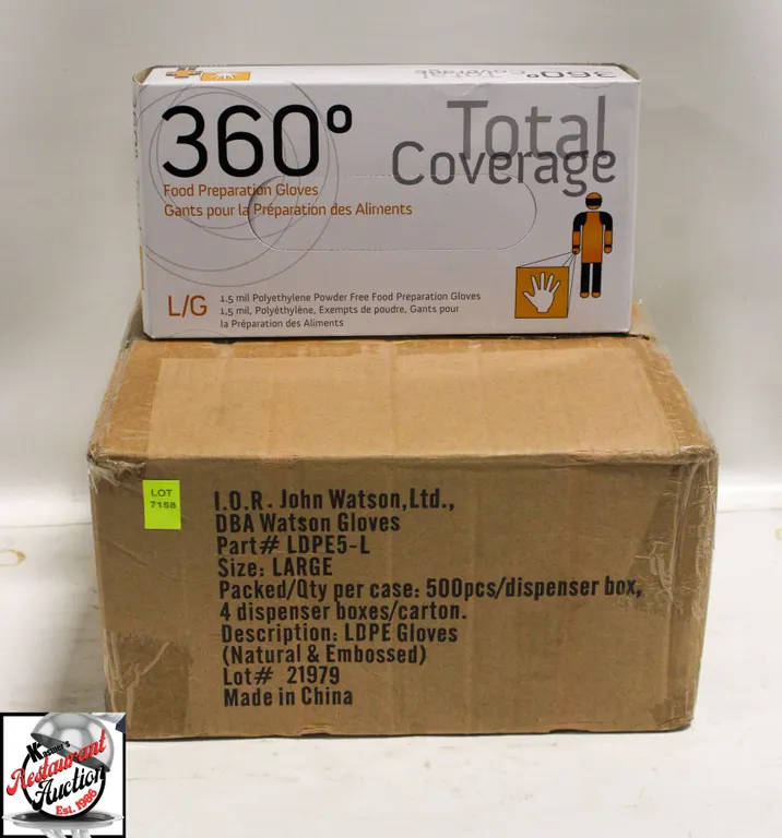 CASE OF 2000 JOHN WATSON SIZE LARGE FOOD PREP