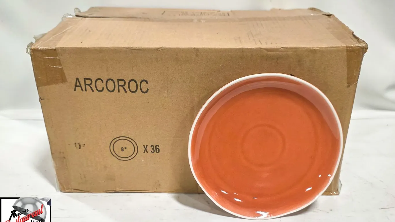 36 NEW ARCOROC ORANGE 8" CANYON RIDGE PLATES