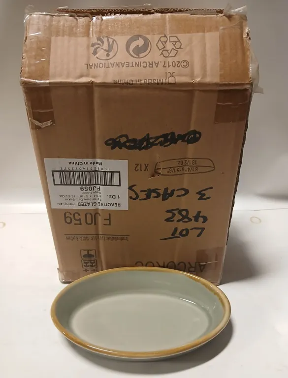 12 NEW ARCOROC SAGE GREEN TERRASTONE OVAL BAKERS
