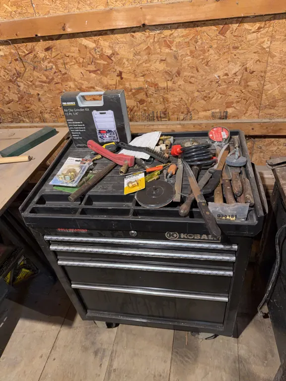 Kobalt Rolling Metal Toolbox And All Contents On Top