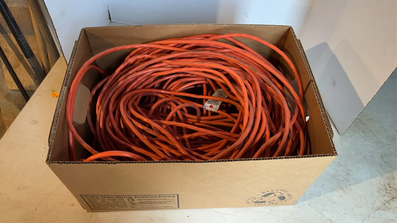 Box Of Electric Extension Cords