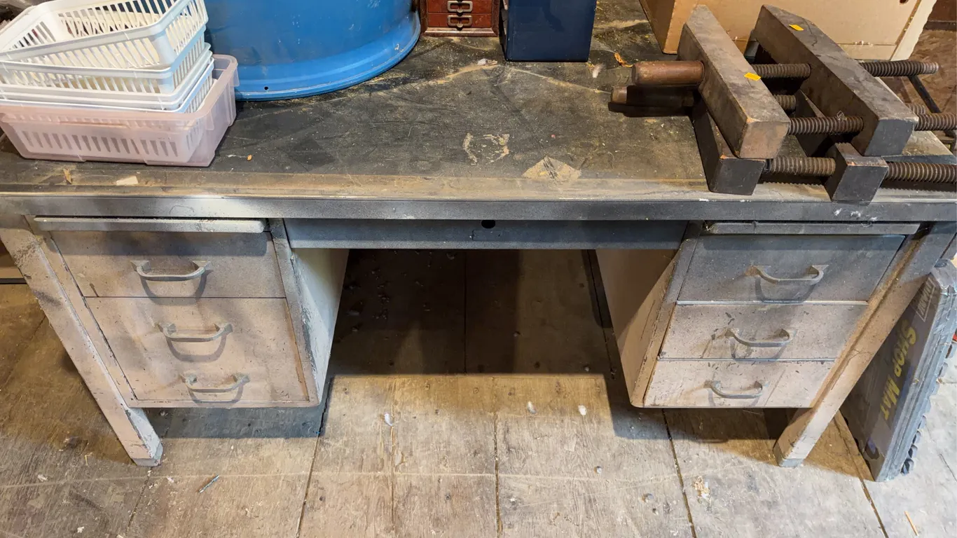 Metal Work Bench (contents sold separately)