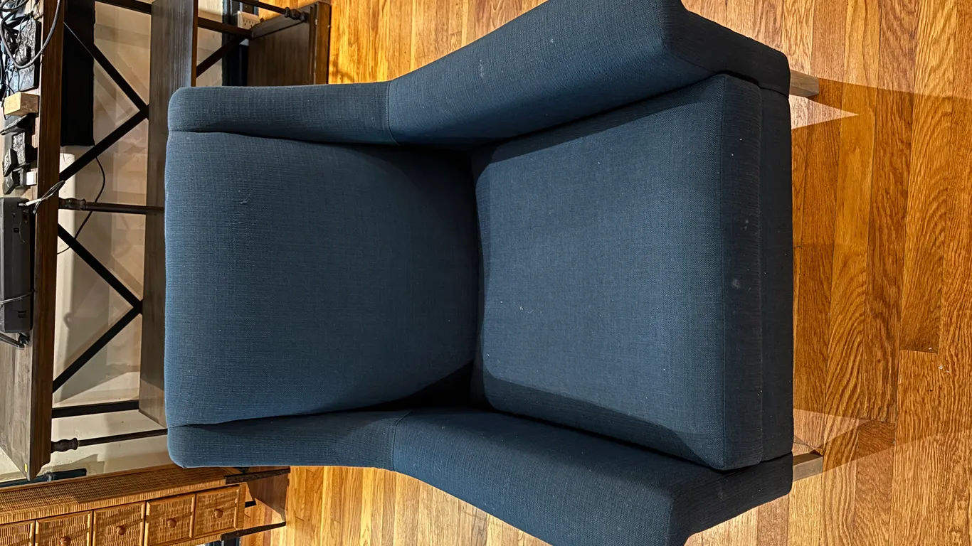Blue Cushioned Seat