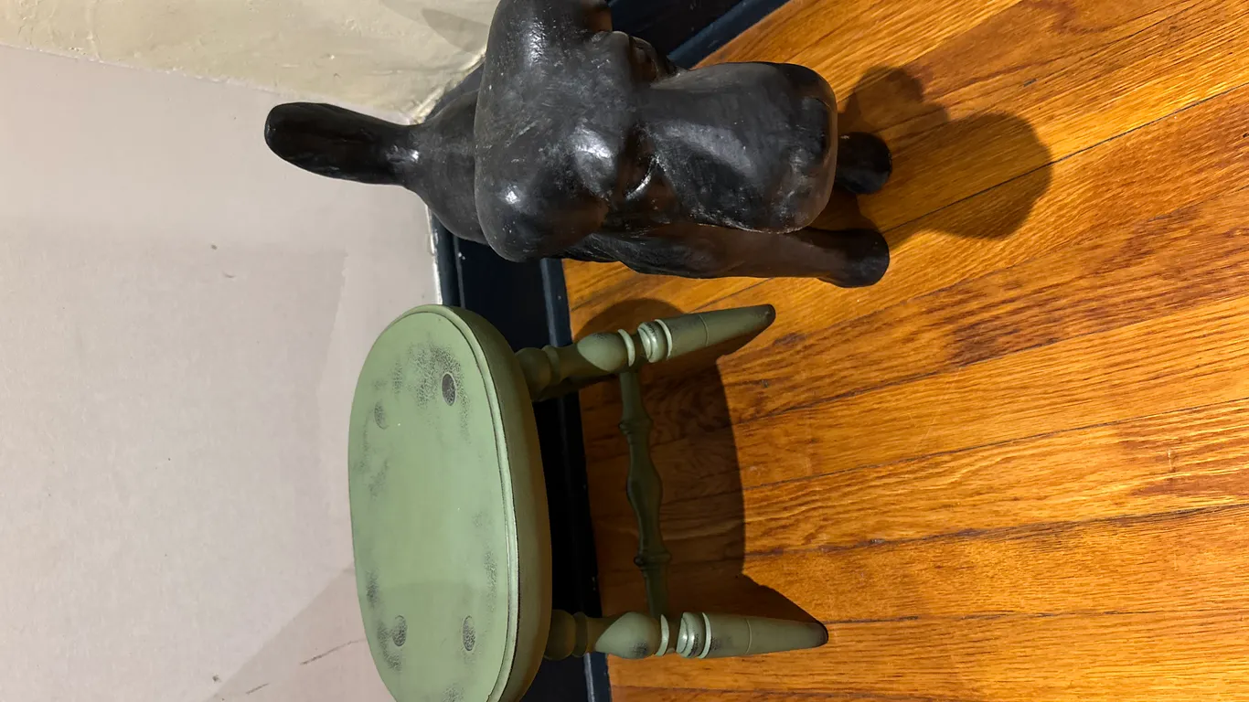 Chalk Dog And Stool
