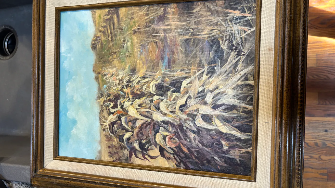 Cornstalk Painting Signed Painting