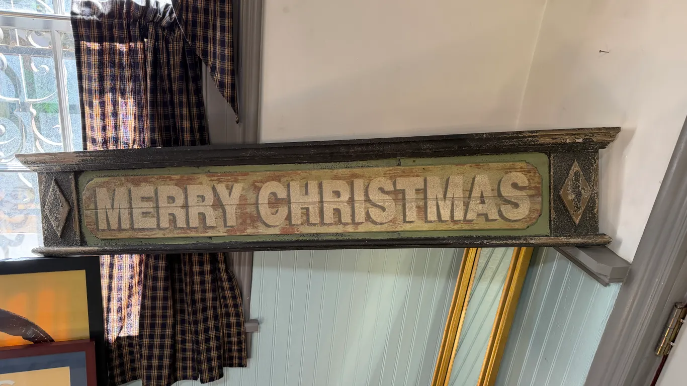 Merry Christmas Sign 46" x 8" And Mirrors