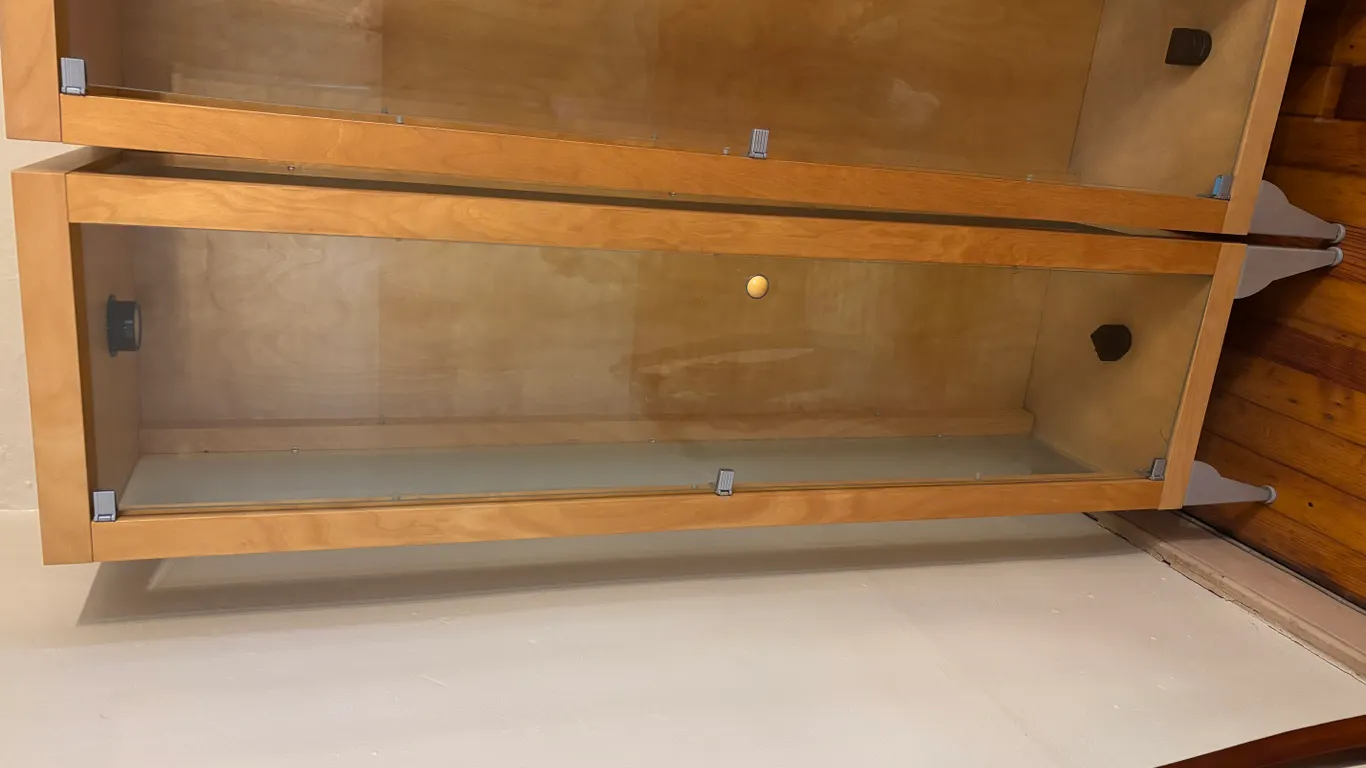 Lighted 74"h x 18"w x 16"d Glass Displays With Shelves (ONLY ONE)