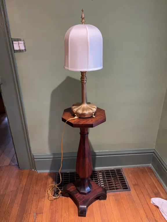Wooden Stand 36" And Lamp