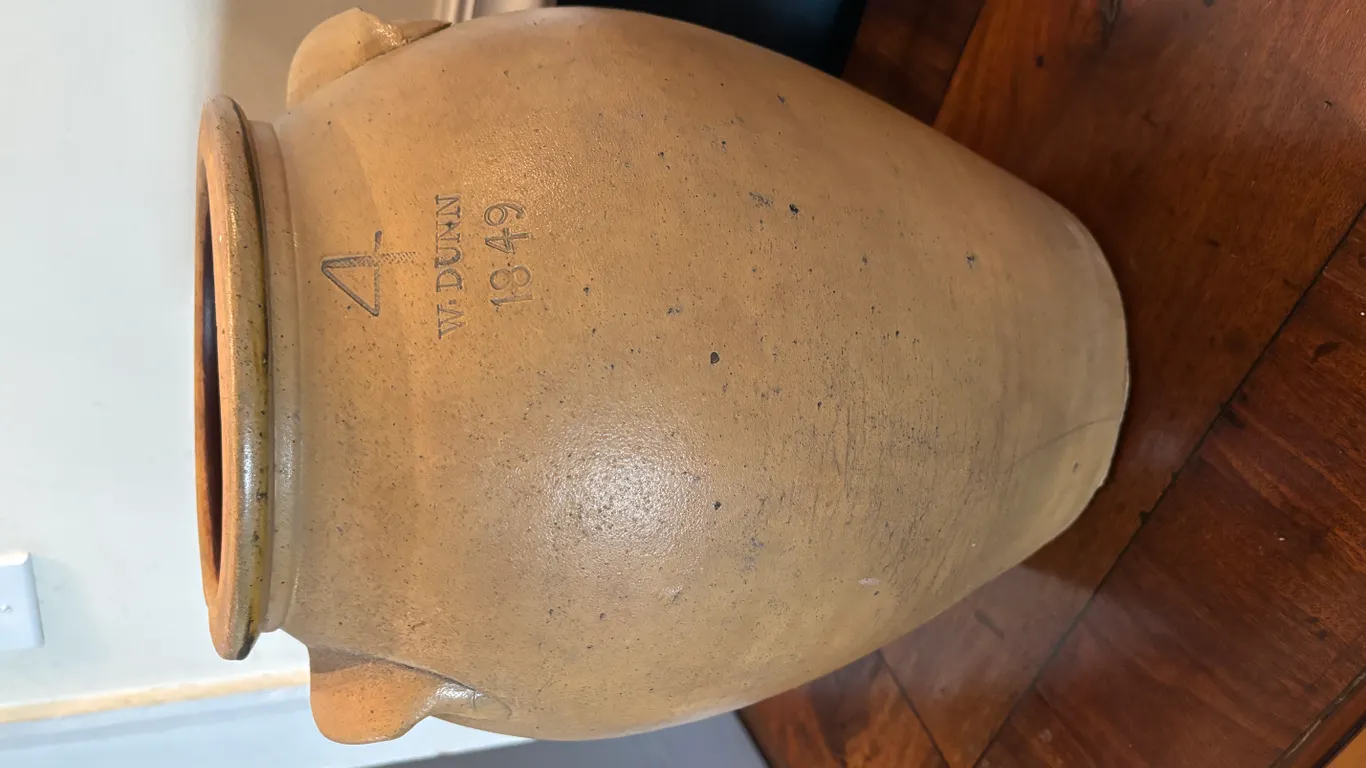4 Gallon W. Dunn 1849 Crock