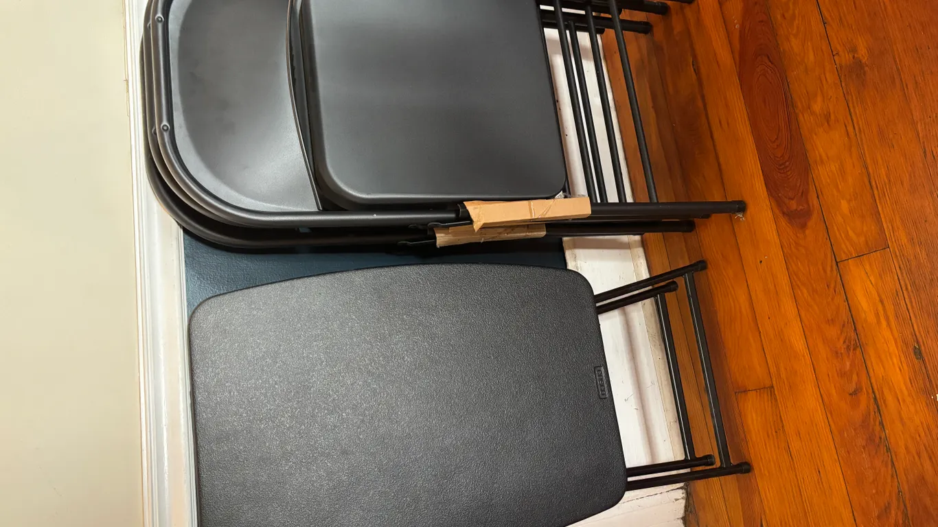 Table And 3 Metal Chairs Foldable