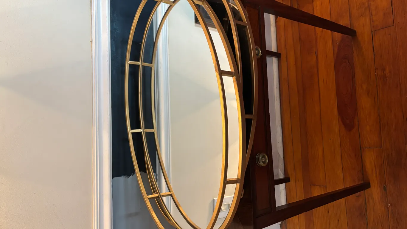 2 30" Oval Mirrors Rot Iron