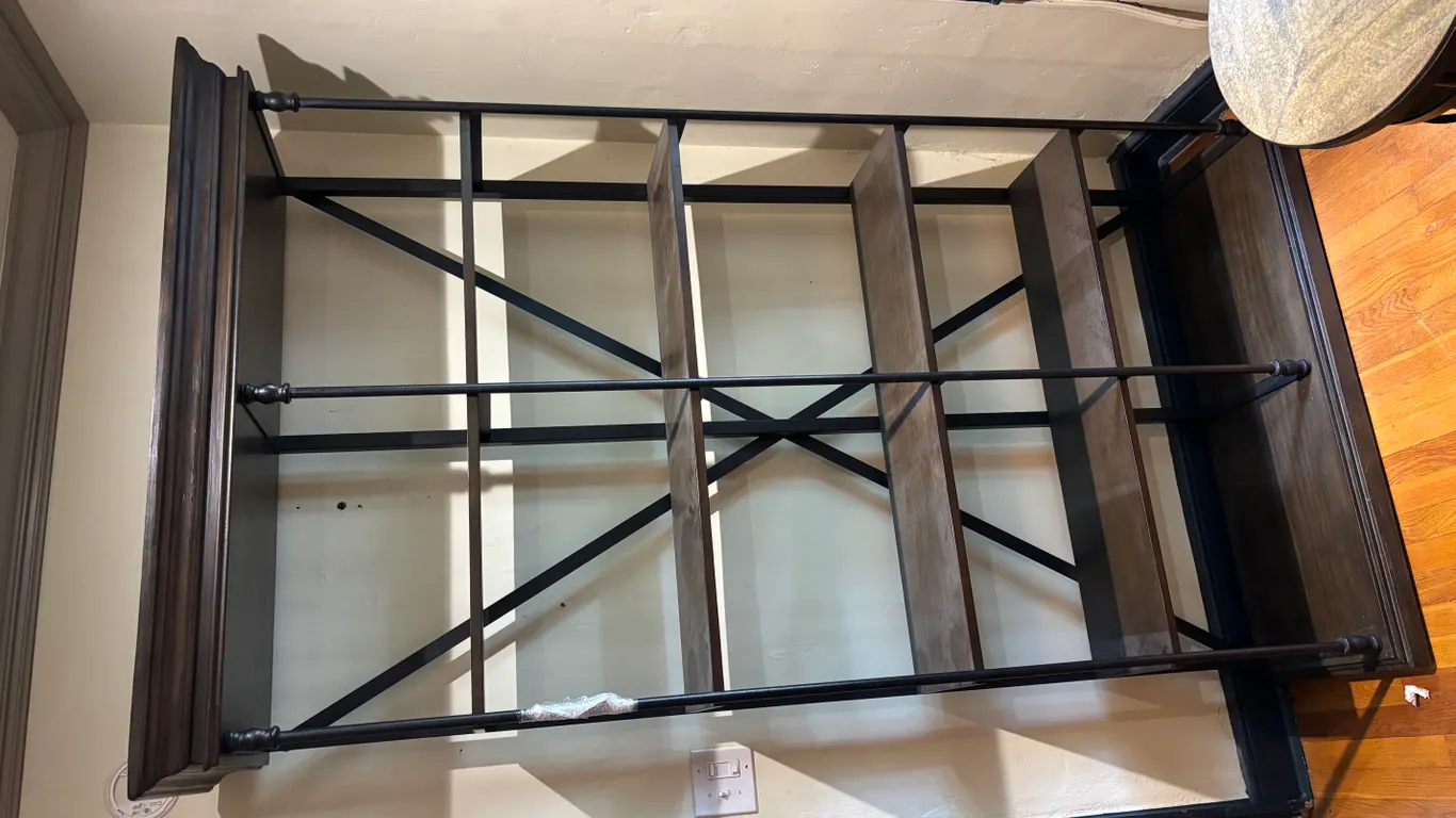 14"d x 88"h x 44"w Rot Iron Shelf