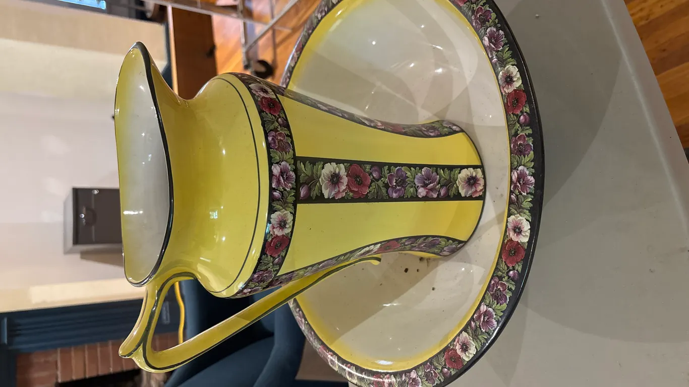 Pitcher And Bowl Set Porcelain