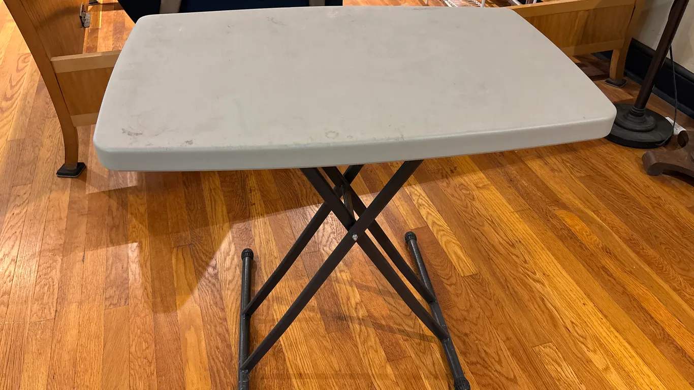 Grey Folding Plastic Table 30" x 19"