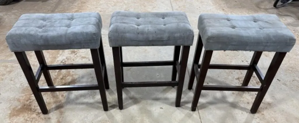 3 Matching Backless Bar Stools
