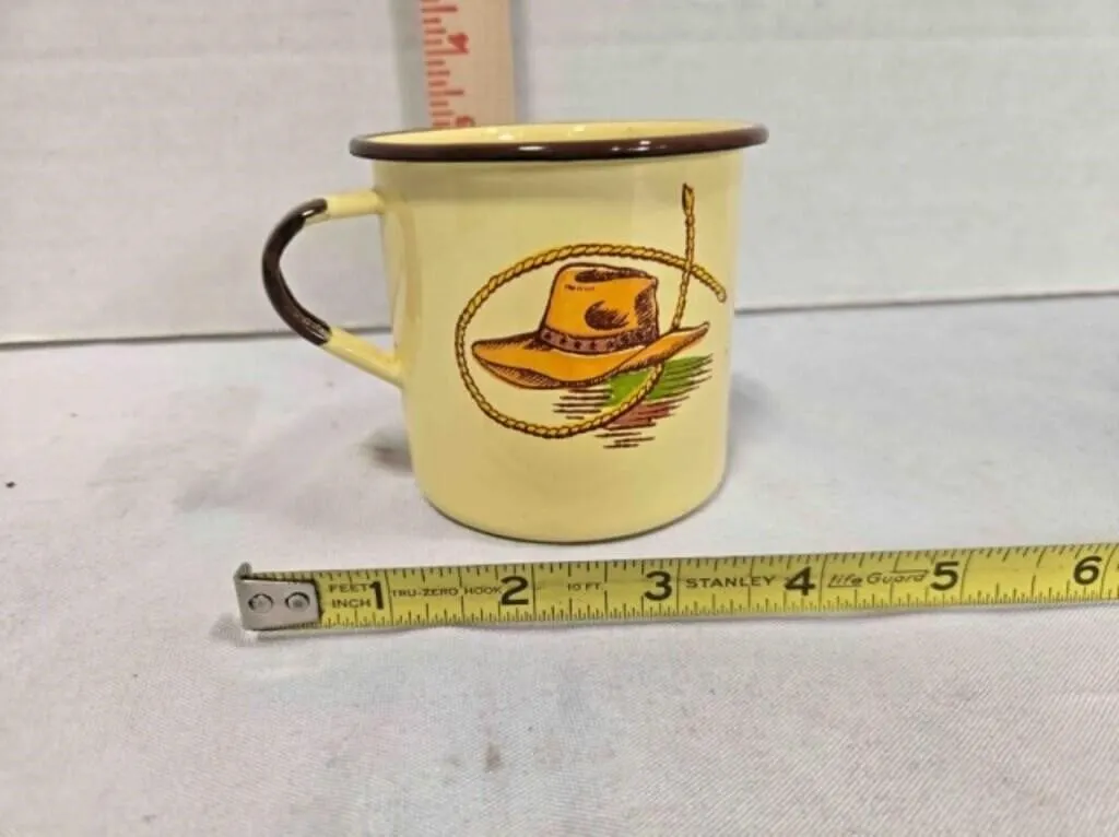 Monterrey Western Ware Chuckwagon cup, 3" tall