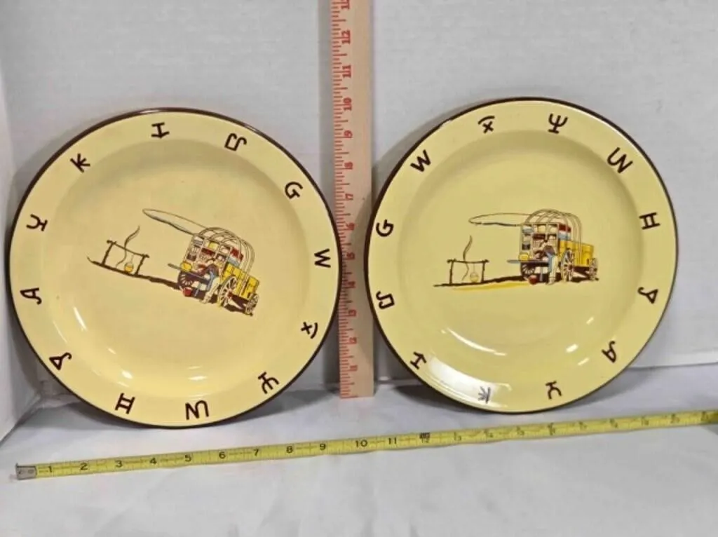 2 Monterrey Western Ware Chuckwagon plates