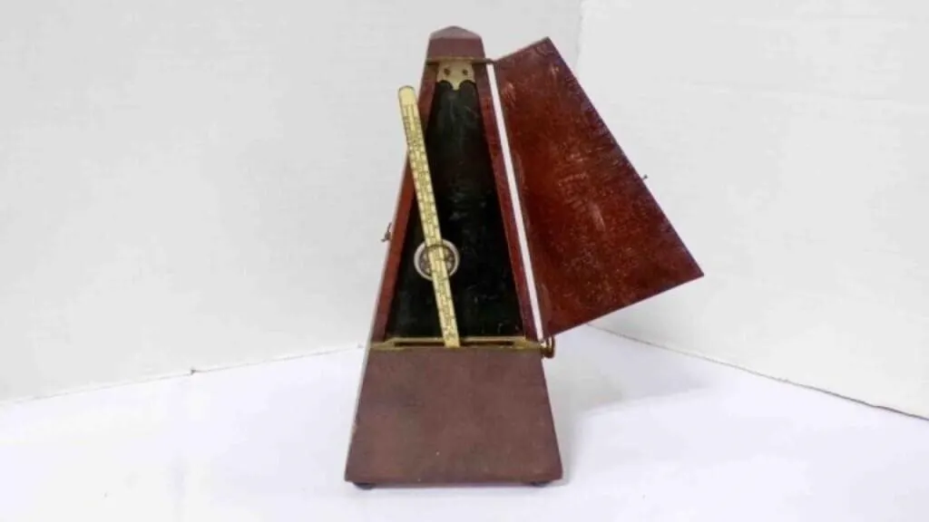 1990's French Leatherette-Wrapped Metronome