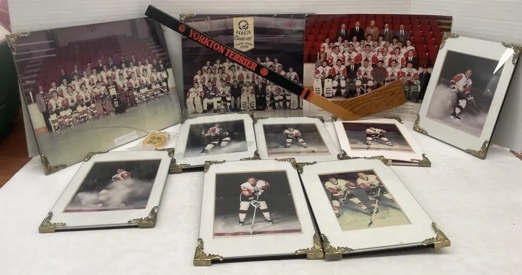 Yorkton Terriers� hockey collectibles. Includes a