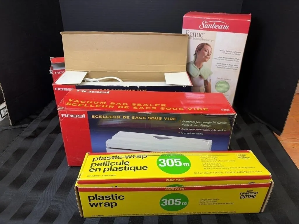 Vacuum Bag Sealers, Plastic Wrap, Heat Pad & more