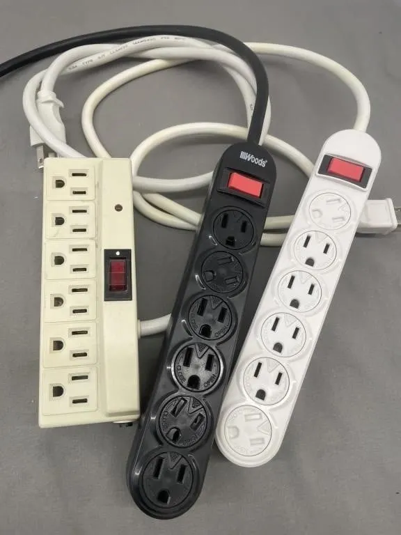 Three multi-outlet power taps.