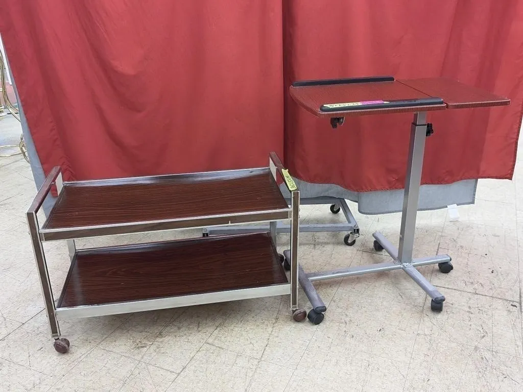 Bedside Table & Rolling Cabinet