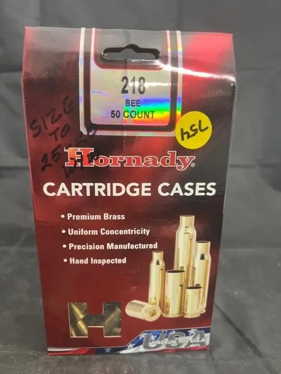 Hornady Cartridge Cases Size 225 Win NIB