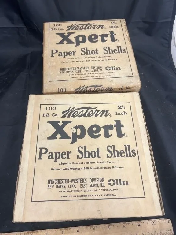 2 Pcs - Empty Western Xpert Paper Box 12 Gauge &