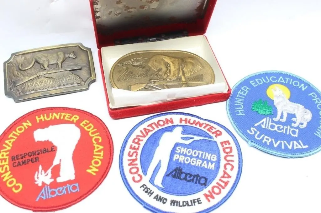 Belt Buckles & Alberta Hunter Education Patches