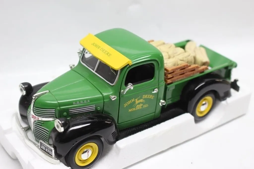 Diecast John Deere Dodge Stake Bed Truck with Feed
